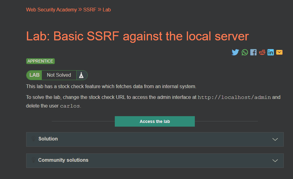 How to exploit a basic SSRF vulnerability?